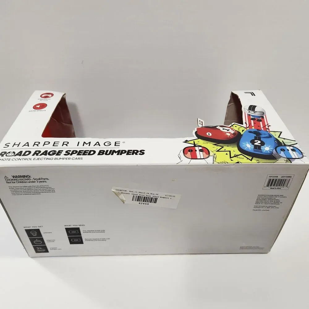 Sharper Image Road Rage Speed Bumpers Remote Control Ejecting Bumper Cars NEW